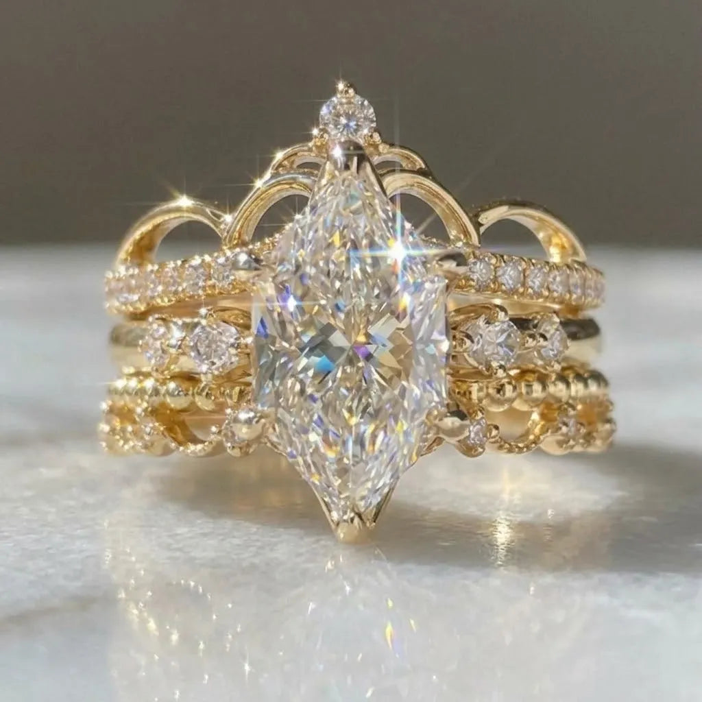 Elegant Halo Sparkle Ring — A Timeless Statement of Love & Confidence