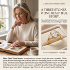🔥 LAST DAY — 90% OFF 🔥 Quiet Luxury Vintage Three-Stone Moissanite Ring Set with Luxury Heart Gift Box