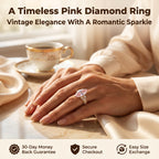 🔥90% OFF Last Day Sale Pink Vintage Marquise Statement Ring – Timeless Elegance for Every Occasion