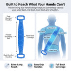 2-in-1 Extra-Long Silicone Back Scrubber & Massager – Easy Reach, Gentle Exfoliation & Quick-Dry Clean– Last Day 50% OFF 🔥