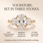 🔥 LAST DAY — 90% OFF 🔥 Quiet Luxury Vintage Three-Stone Moissanite Ring Set with Luxury Heart Gift Box