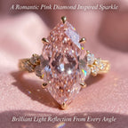 🔥90% OFF Last Day Sale Pink Vintage Marquise Statement Ring – Timeless Elegance for Every Occasion