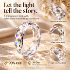 Clear Faceted Eternity Ring | All-Around Sparkle & Minimalist Elegance — A Circle of Light, A Reflection of You Last Day Sale-90% OFF🔥