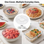1-Second Stretch Food Covers – 100 Pack | BPA-Free Quick-Seal Covers for Bowls, Plates & Leftovers – Last Day 50% OFF 🔥