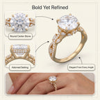 🔥90% OFF Last Day Sale 3.59ct Round Center Stone Adorned Ring – Instant On-Hand Elegance, Light-Catching Sparkle