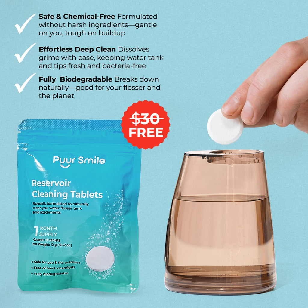 PUURSMILE WATER FLOSSER - 50% OFF MOTHER'S DAY SALE + 6 FREE GIFTS (WORTH $250)
