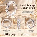Clear Faceted Eternity Ring | All-Around Sparkle & Minimalist Elegance — A Circle of Light, A Reflection of You Last Day Sale-90% OFF🔥