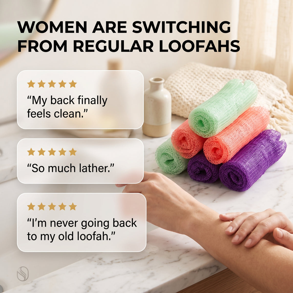 🔥50% OFF Last Day Sale Authentic African Exfoliating Net Bath Sponge – Deep Exfoliation, Rich Lather & Full-Body Reach for a Cleaner Shower Glow