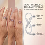 🔥 LAST DAY — 90% OFF 🔥 Reversible Pink Gemstone & Diamond Magic Cube Statement Ring | 18K White Gold Plated Luxury Jewelry for Women