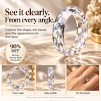Clear Faceted Eternity Ring | All-Around Sparkle & Minimalist Elegance — A Circle of Light, A Reflection of You Last Day Sale-90% OFF🔥