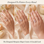 🔥90% OFF Last Day Sale Pink Vintage Marquise Statement Ring – Timeless Elegance for Every Occasion