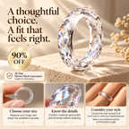 Clear Faceted Eternity Ring | All-Around Sparkle & Minimalist Elegance — A Circle of Light, A Reflection of You Last Day Sale-90% OFF🔥