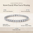 🔥 LAST DAY — 90% OFF 🔥 Dazzling 4mm Moissanite Tennis Bracelet – Diamond-Like Fire, 14K Gold Finish & Secure Double-Lock Clasp
