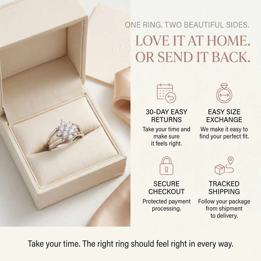 🔥 LAST DAY — 90% OFF 🔥 Reversible Pink Gemstone & Diamond Magic Cube Statement Ring | 18K White Gold Plated Luxury Jewelry for Women