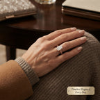 3.0ct Vintage Engraved Moissanite Ring with Hidden Rainbow Arch