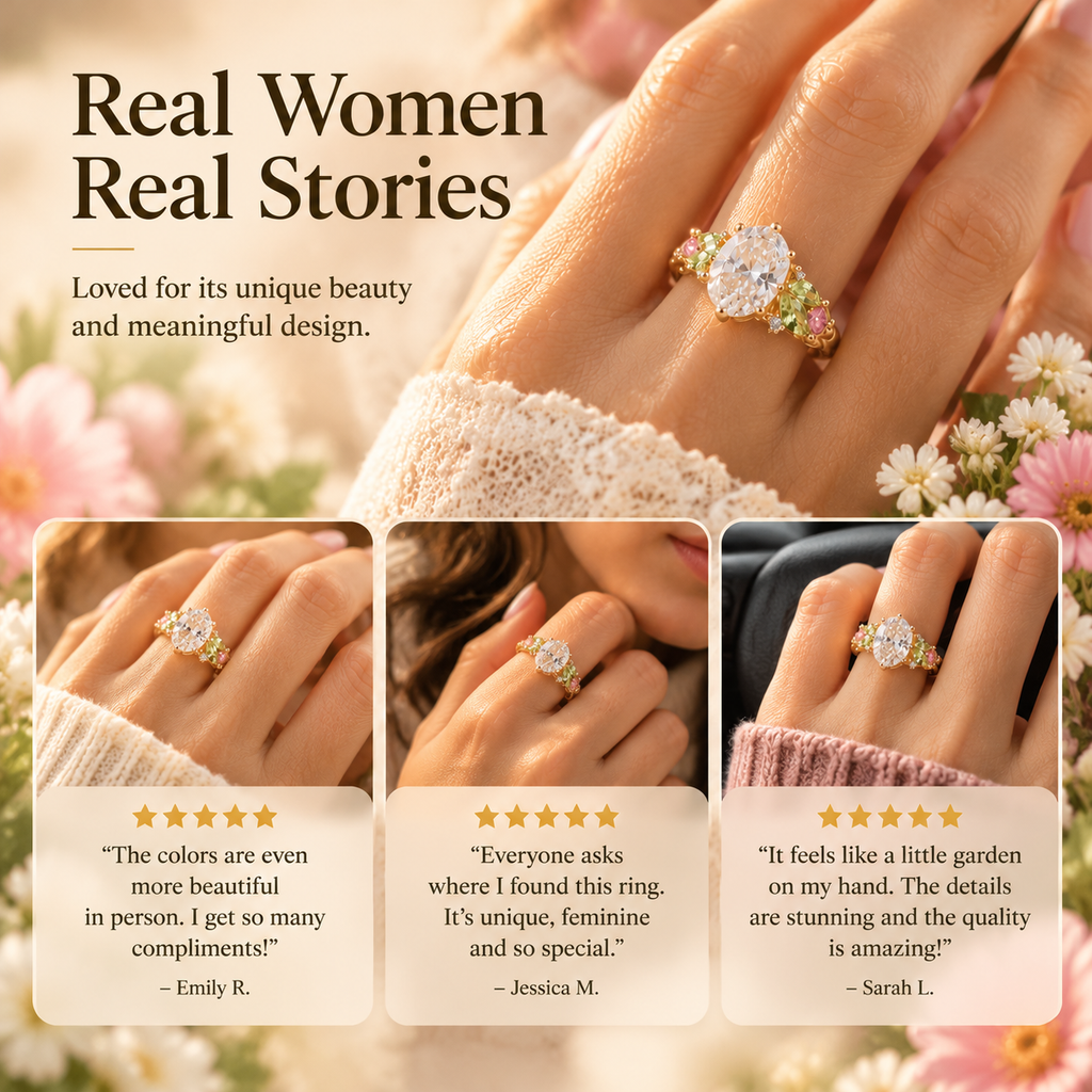 The Secret Garden™ Gemstone Ring Last Day Sale-90% OFF🔥