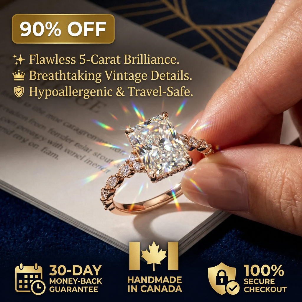 The Anniversary Upgrade: 5-Carat Flawless Radiant Cut Moissanite Ring (Hidden Halo, VVS1)-Last Day Sale🔥-90% OFF