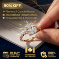 The Anniversary Upgrade: 5-Carat Flawless Radiant Cut Moissanite Ring (Hidden Halo, VVS1)-Last Day Sale🔥-90% OFF
