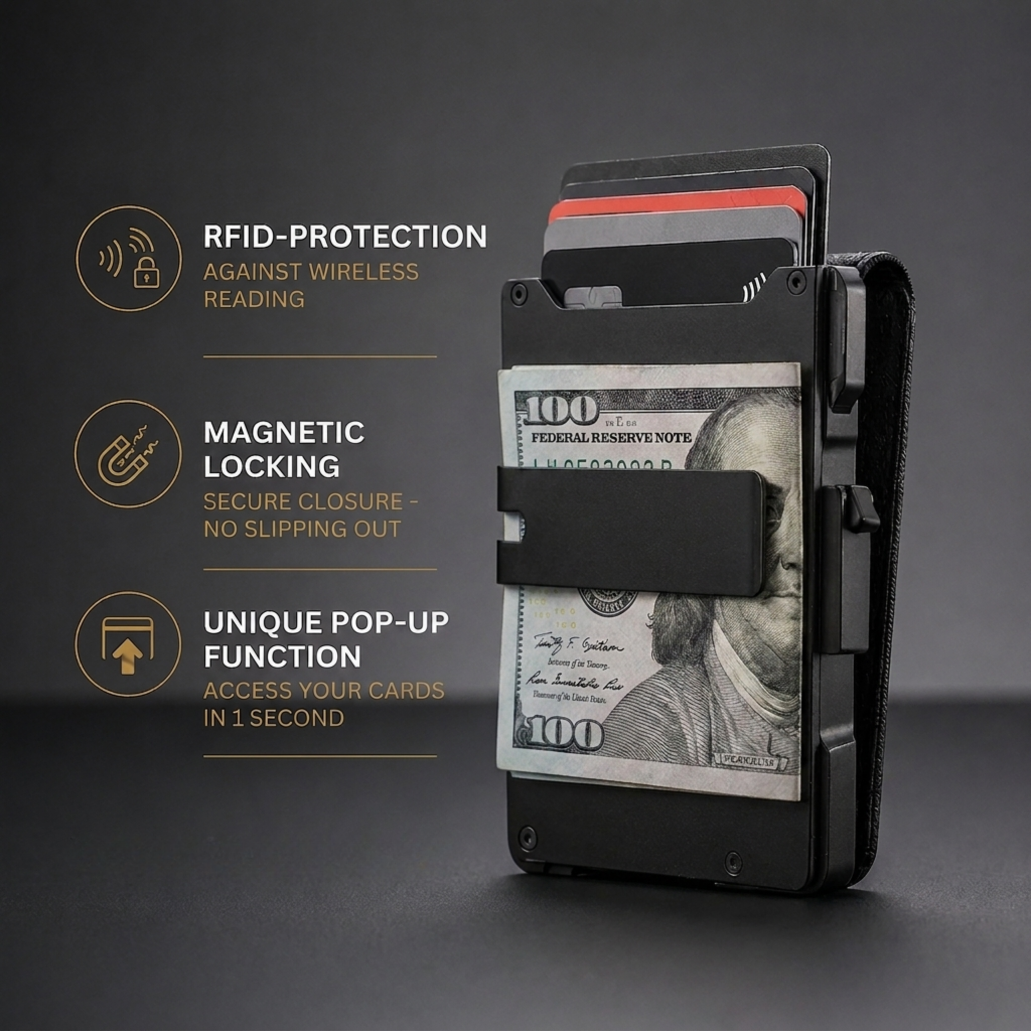 🔥50% OFF Last Day Sale Adersene MagVault Minimalist Wallet - Maximum Capacity. Minimal Footprint.