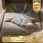 🔥90% OFF Last Day Sale |Timeless Brilliant Moissanite Ring - Passes Diamond Test - Secret Heart Detail - Hypoallergenic