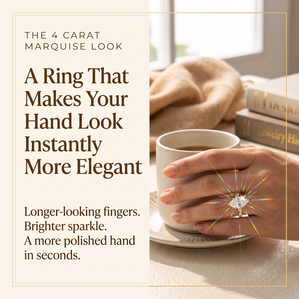 Marquise Hidden Halo Ring – Pavé Twist Band Statement Ring That Makes Your Hand Look Longer & More Elegant--Last Day Sale-90% OFF🔥