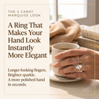 Marquise Hidden Halo Ring – Pavé Twist Band Statement Ring That Makes Your Hand Look Longer & More Elegant--Last Day Sale-90% OFF🔥