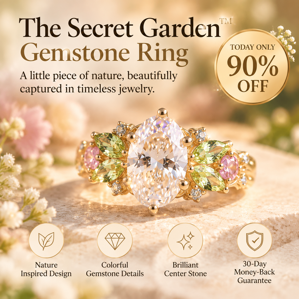 The Secret Garden™ Gemstone Ring Last Day Sale-90% OFF🔥