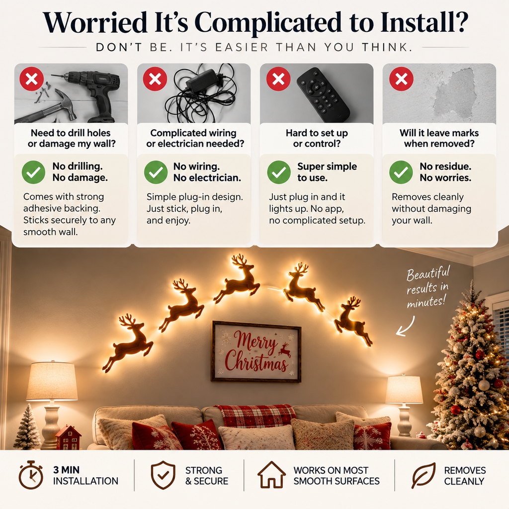 ✨Last Day 50% OFF✨ Christmas Magic Wall Decor – Create A Cozy Holiday Wonderland At Home