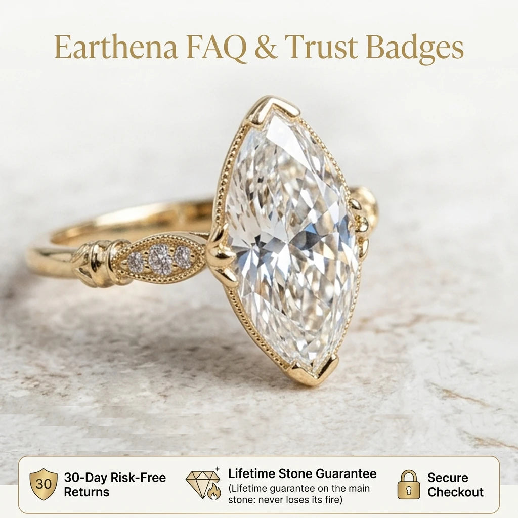 🔥90% OFF Last Day Sale |Vintage Milgrain Marquise Moissanite Ring | 2.89ct DEW Antique Heirloom | Passes Diamond Tester