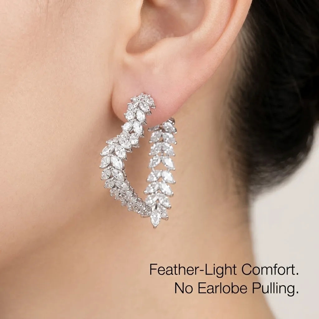 Vine Rhinestone Heart Dangle Earrings | Feather-Light, Hypoallergenic & Pain-Free Elegance-Last Day Sale-90% OFF🔥