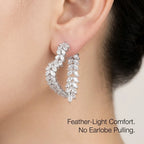Vine Rhinestone Heart Dangle Earrings | Feather-Light, Hypoallergenic & Pain-Free Elegance-Last Day Sale-90% OFF🔥
