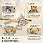 🔥90% OFF Last Day Sale Vintage Marquise Diamond Ring – Elegant Sparkle That Makes Every Hand Look Beautiful