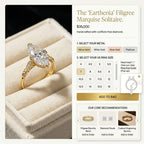 🔥90% OFF Last Day Sale |Vintage Milgrain Marquise Moissanite Ring | 2.89ct DEW Antique Heirloom | Passes Diamond Tester