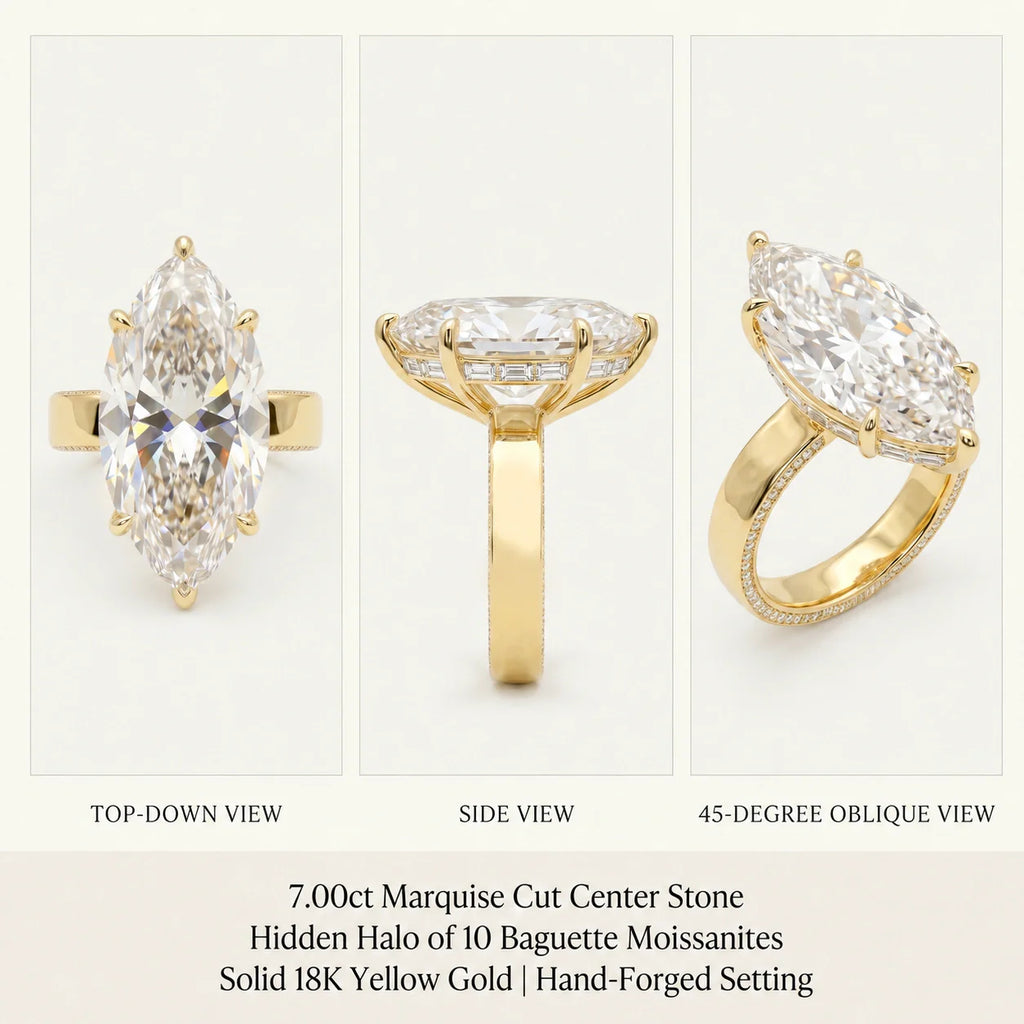 🔥90% OFF Last Day Sale | The 7.00ct Marquise Hidden Halo Masterpiece