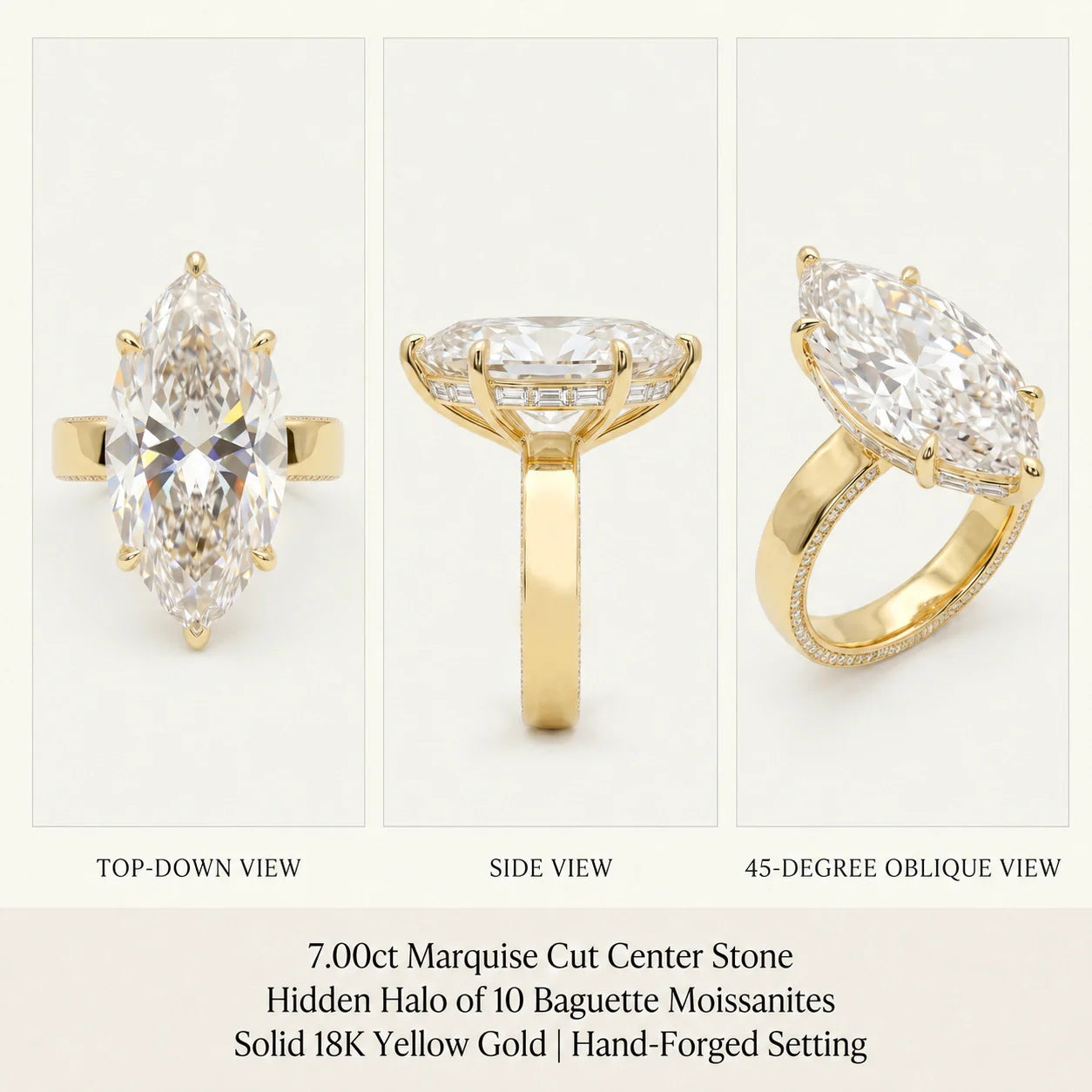 🔥90% OFF Last Day Sale | The 7.00ct Marquise Hidden Halo Masterpiece