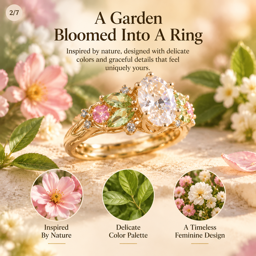 The Secret Garden™ Gemstone Ring Last Day Sale-90% OFF🔥