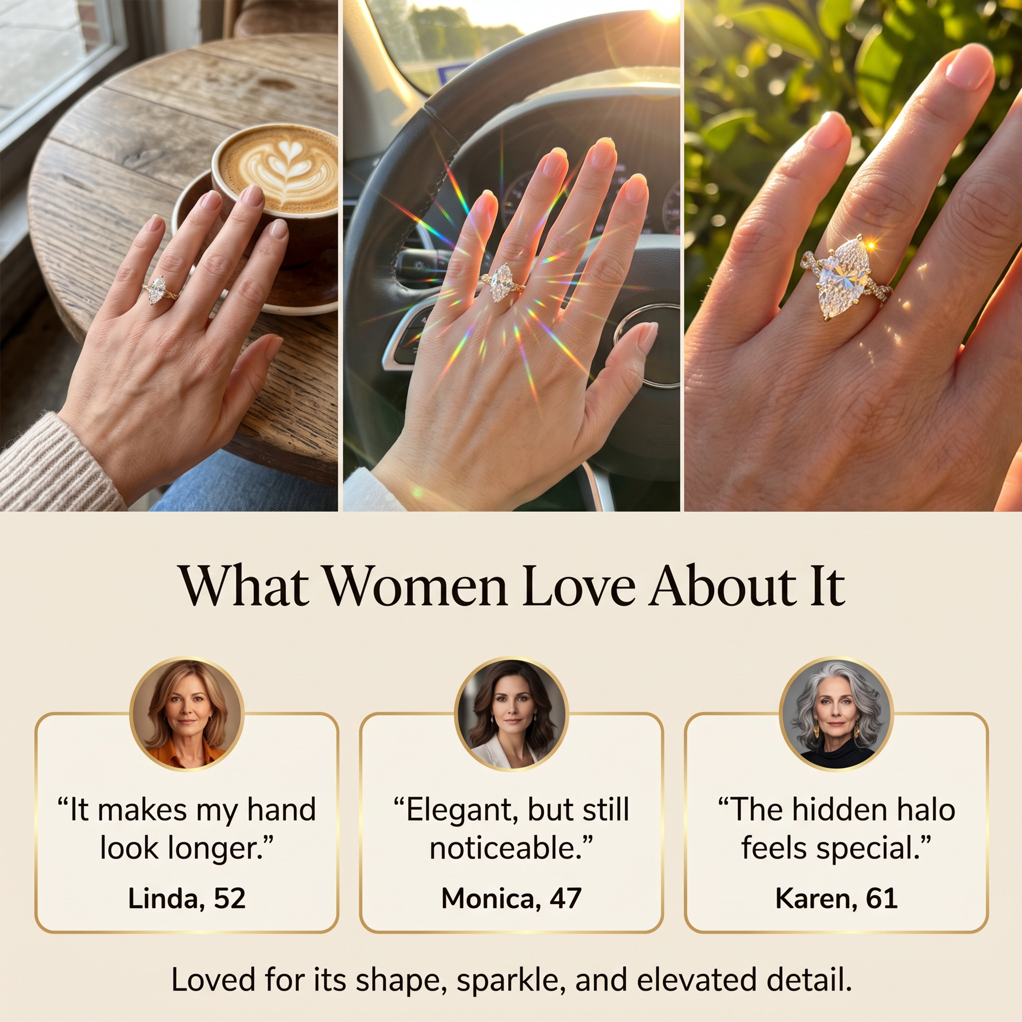 Marquise Hidden Halo Ring – Pavé Twist Band Statement Ring That Makes Your Hand Look Longer & More Elegant--Last Day Sale-90% OFF🔥