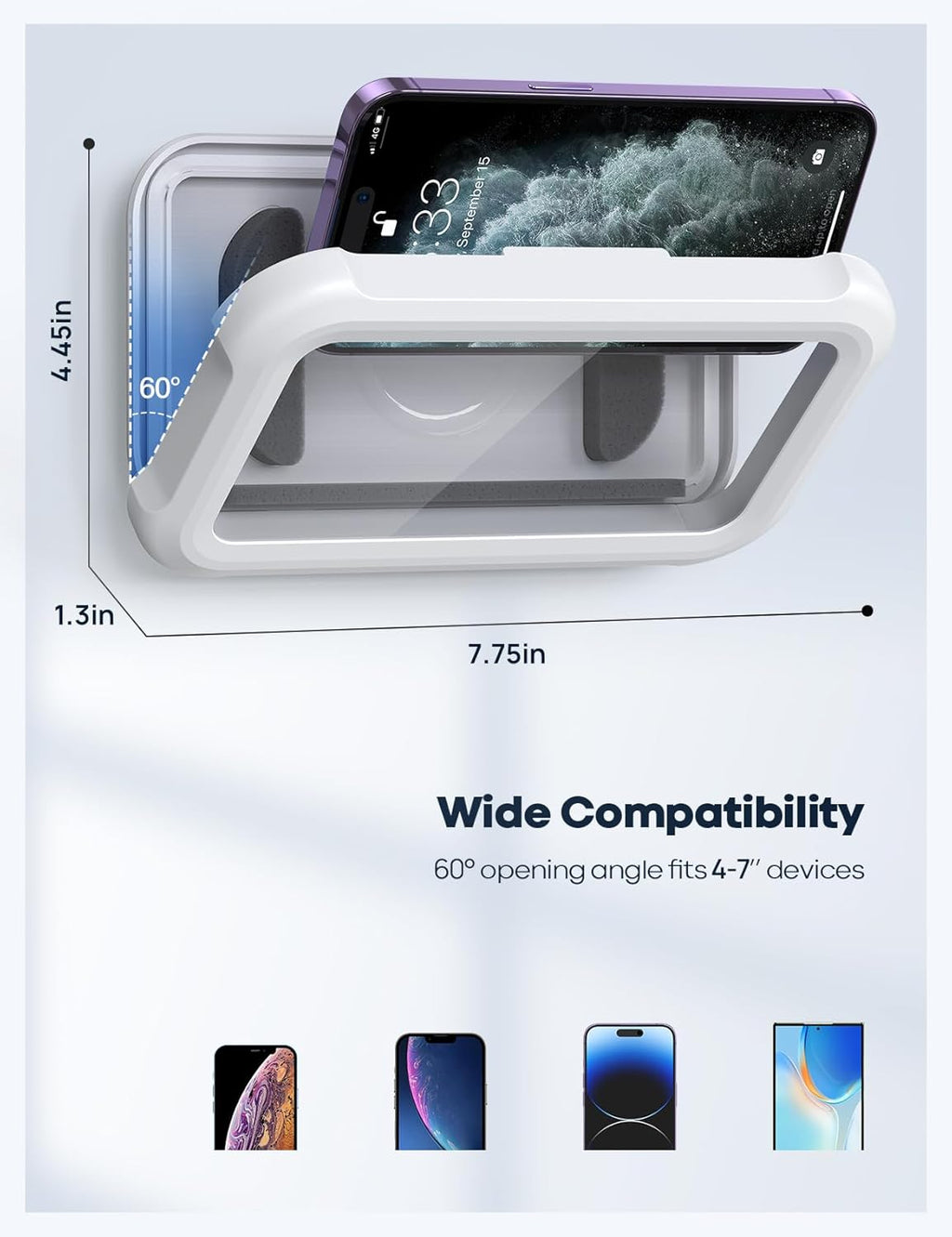 🔥50% OFF Last Day Sale Waterproof 480° Shower Phone Holder – Wall & Bathtub Mount