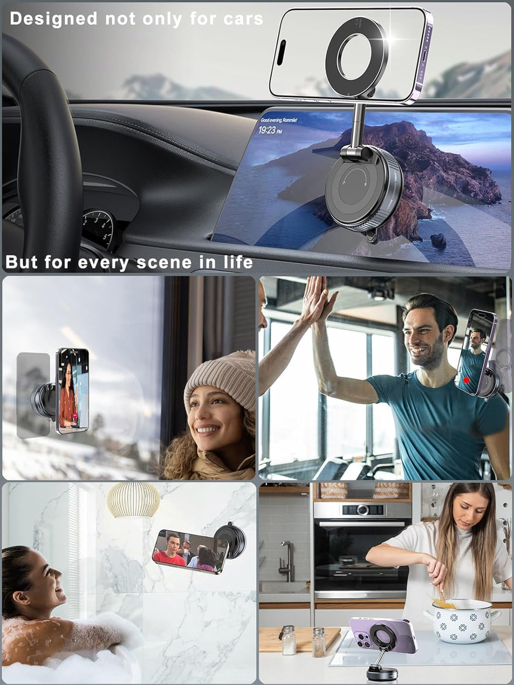 🔥50% OFF Last Day Sale 360° Magnetic Suction Phone Mount - The Ultimate Hands-Free Holder