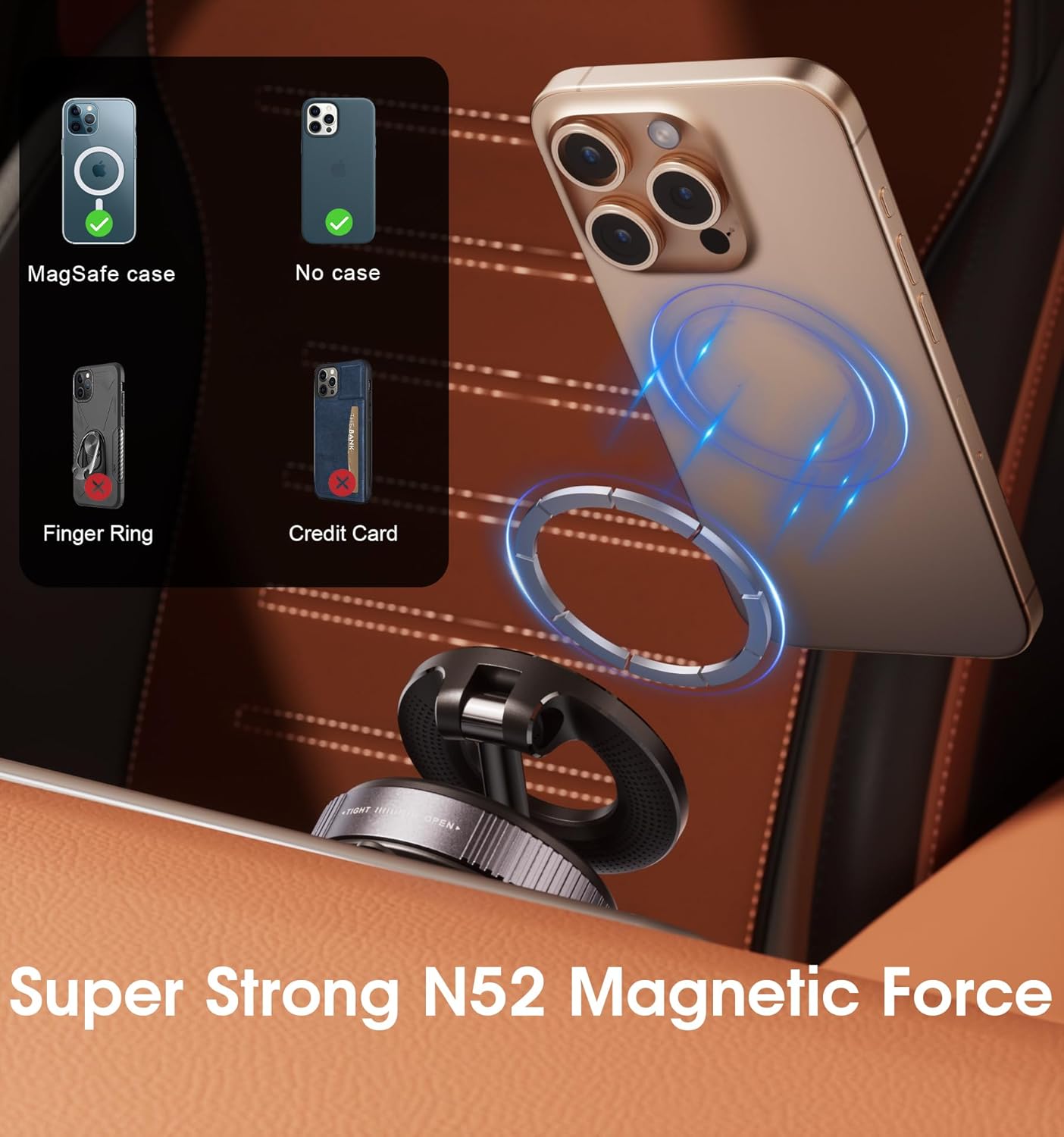 🔥50% OFF Last Day Sale 360° Magnetic Suction Phone Mount - The Ultimate Hands-Free Holder