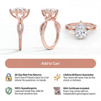 🔥90% OFF Last Day Sale |Vintage Infinity Pavé Pear Ring | Flawless Moissanite, Hypoallergenic Everyday Wear