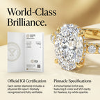 🔥90% OFF Last Day Sale |Crown Oval Diamond Ring | Everyday Luxury & 1.4ct Pavé Setting