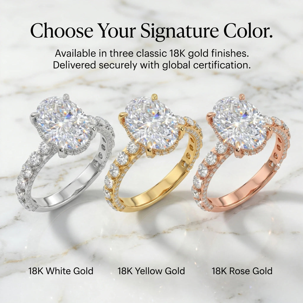 🔥90% OFF Last Day Sale |Crown Oval Diamond Ring | Everyday Luxury & 1.4ct Pavé Setting