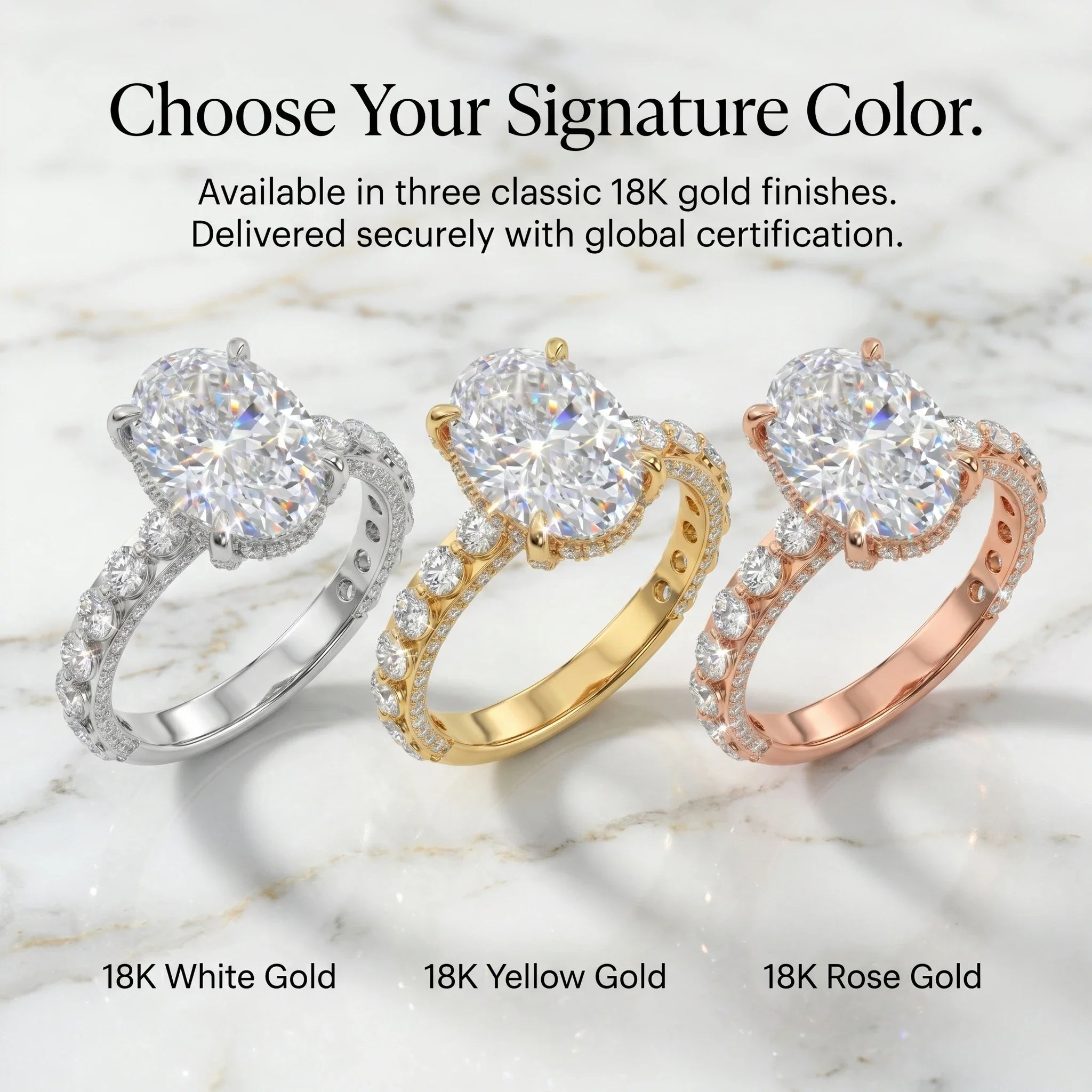 🔥90% OFF Last Day Sale |Crown Oval Diamond Ring | Everyday Luxury & 1.4ct Pavé Setting