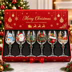 ✨Last Day 50% OFF✨Christmas Memories Collection – 6-Piece Holiday Wine Glass Set for Magical Christmas Gatherings