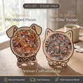 🔥50% OFF Last Day Sale | A Thousand Cats & Dogs Wooden Puzzle | The 15-Minute Mindful Escape | Artisan Crafted