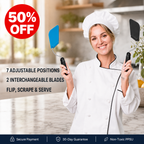 🔥50% OFF Last Day Sale 7-Position Adaptive Spatula with 2 Interchangeable Blades – Effortless Flipping, Scraping & Serving