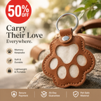 🔥50% OFF Last Day Sale Refillable Pet Hair Keychain – Premium Leather Keepsake, Portable Memorial Gift for Dog & Cat Lovers