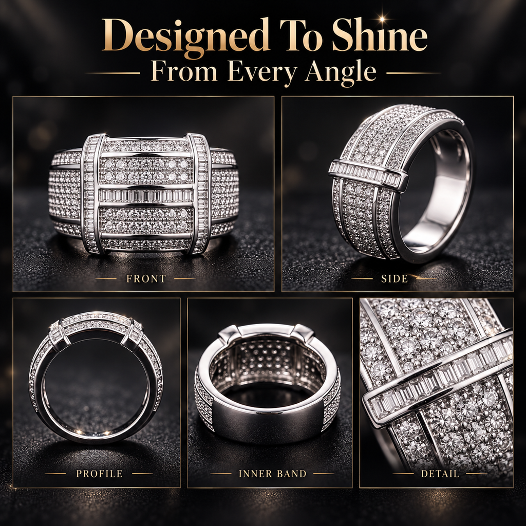 The Eternal Radiance™ Full Pavé Statement Ring Last Day Sale-90% OFF🔥