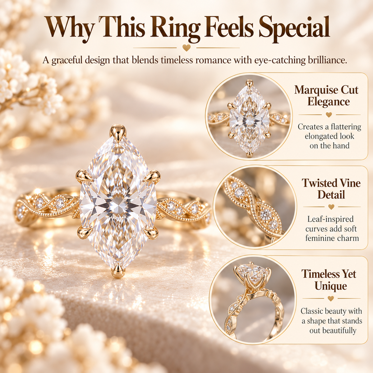The Eternal Marquise Vine Ring™ | Timeless Elegance With Brilliant Sparkle Last Day Sale-90% OFF🔥